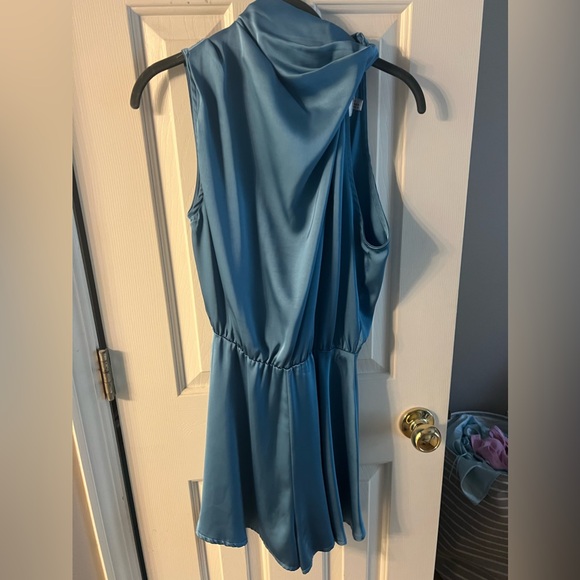 Hello molly on a drive satin romper in blue size small - Picture 3 of 5